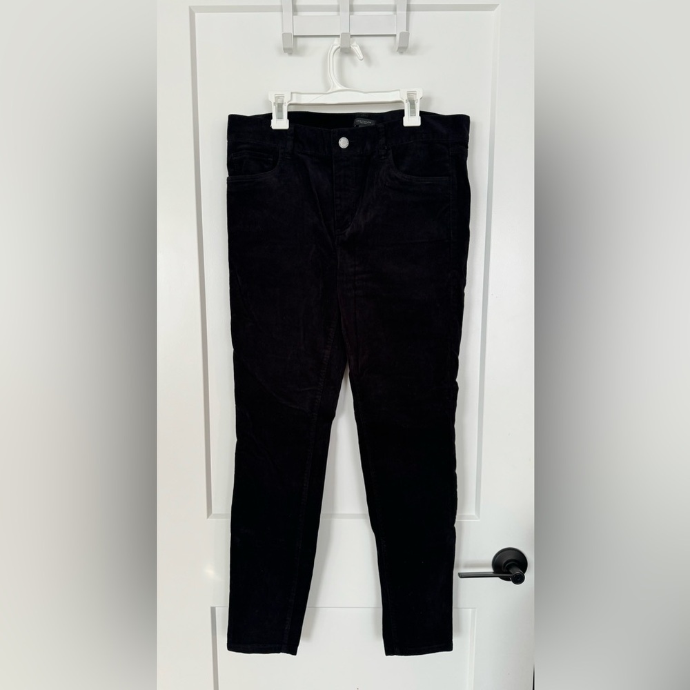 Only worn once Ann Taylor Factory velvet black pants